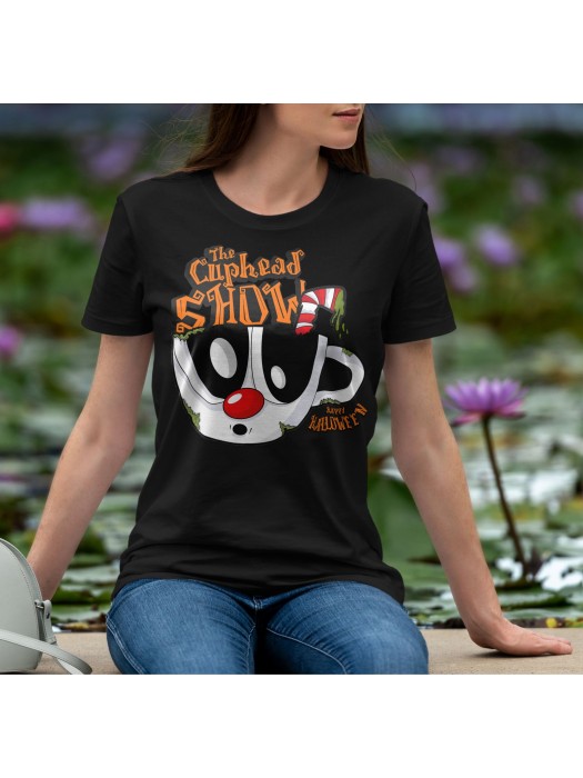 Дамска тениска Halloween - Cuphead Show